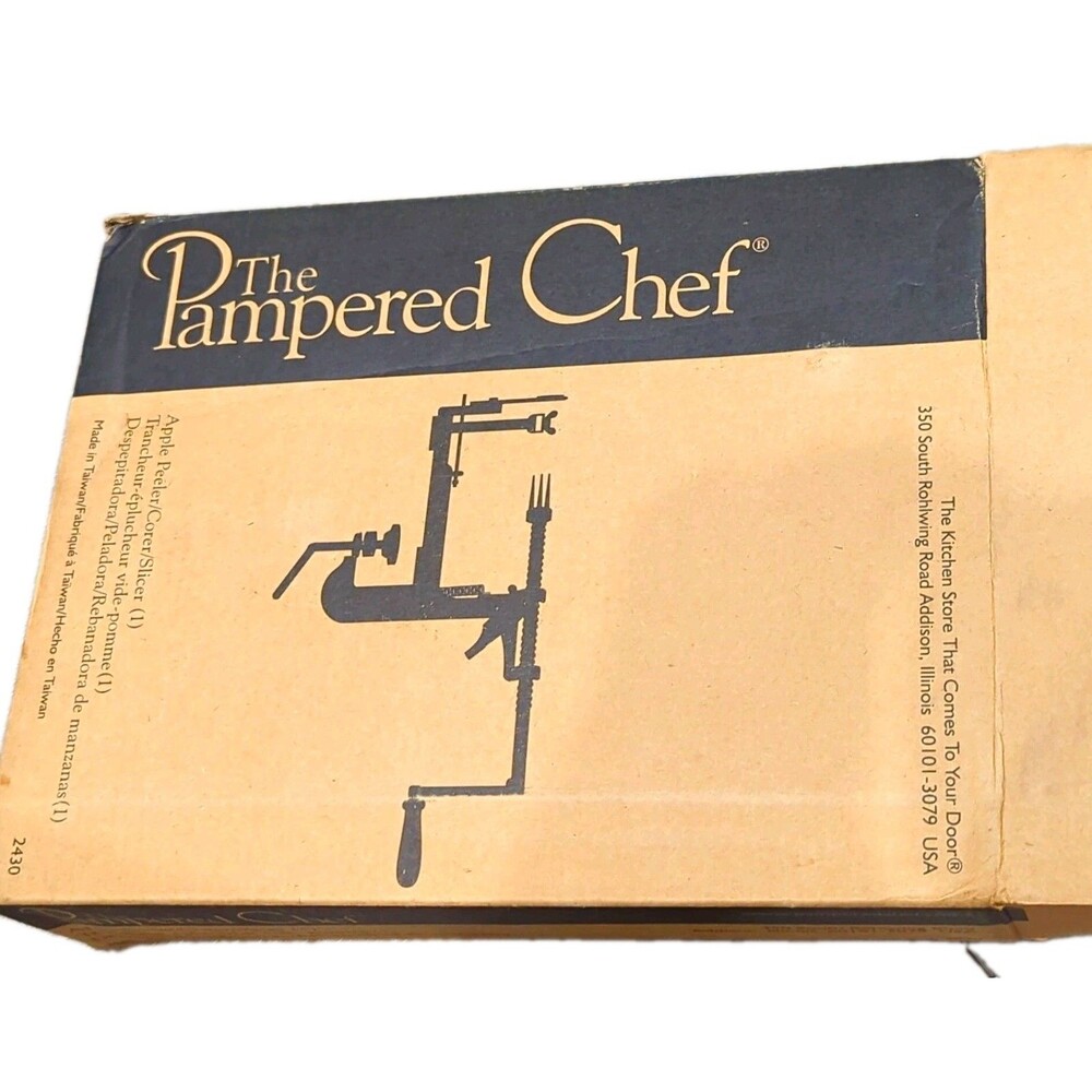 The Pampered Chef Clamp-On Apple Peeler Corer Slicer Manual 2430